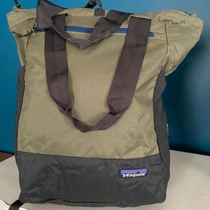 Patagonia Ultralight Olive & Black Tote Pack